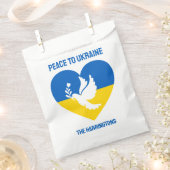 ウクライナカスタム文字平和 フェイバーバッグ (クリップ留めされた状態)