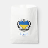 ウクライナカップル結婚ハート フェイバーバッグ (正面)