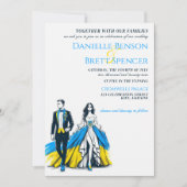 ウクライナカップル結婚式招待状 招待状 (正面)