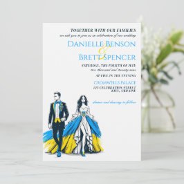 ウクライナカップル結婚式招待状 招待状