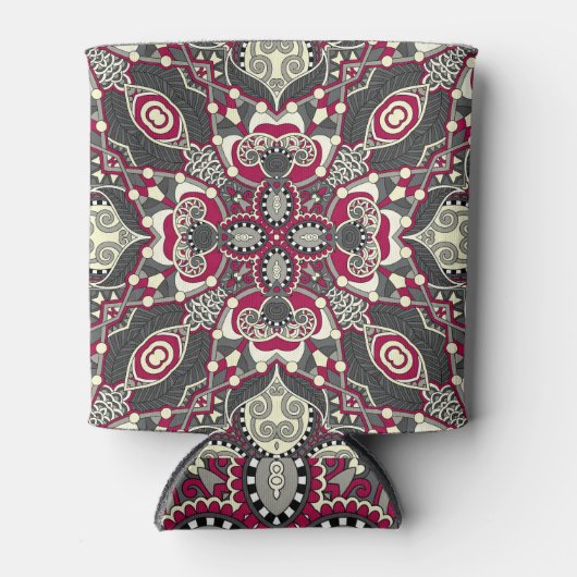 ウクライナカラコクシルクネックスカーフデザイン 缶クーラー (正面)