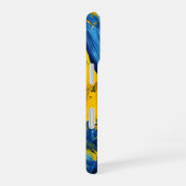 ウクライナカラー抽象芸術_電話ケース iPhone 16ケース (右側面)