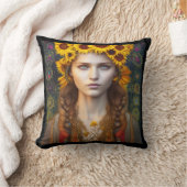 ウクライナガール・オブ・アミュレット&サンフラワー クッション (ブランケット)