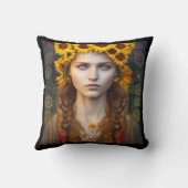 ウクライナガール・オブ・アミュレット&サンフラワー クッション (裏面)