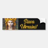 ウクライナガール・オブ・アミュレット&サンフラワー バンパーステッカー (正面)