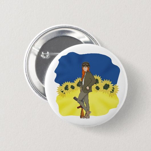 ウクライナガール 缶バッジ (正面&裏面)