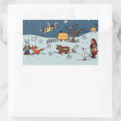 ウクライナクリスマスイブ 長方形シール (バッグ)