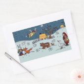 ウクライナクリスマスイブ 長方形シール (封筒)