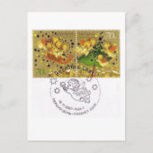 ウクライナクリスマスエンジェルベビー シーズンポストカード (正面)