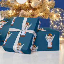 ウクライナクリスマスエンジェル ラッピングペーパー