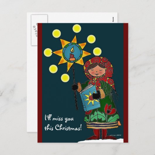 ウクライナクリスマススター シーズンポストカード (正面/裏面)