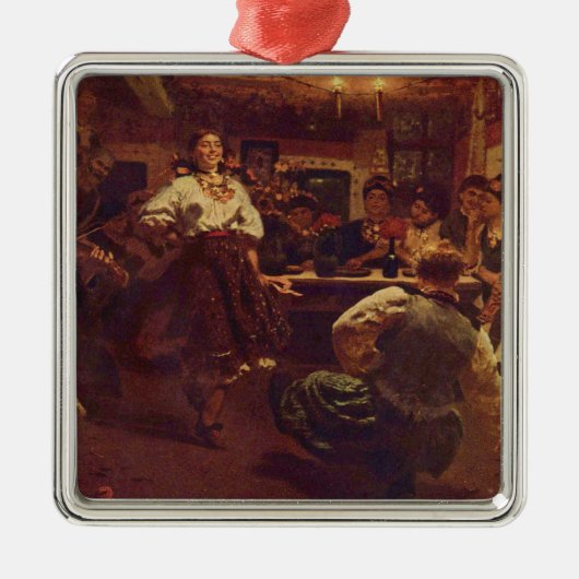 ウクライナクリスマスダンスパーティーオーナメント メタルオーナメント (正面)