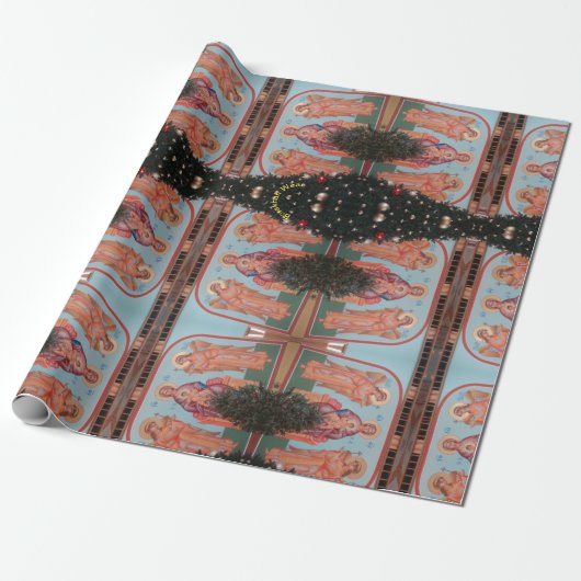 ウクライナクリスマスラッピング紙 ラッピングペーパー (アンロールド)