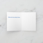 ウクライナクレーンとヒマワリのブルーグリーティングのための平和 カード (内部)