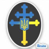 ウクライナクロスシンボル&ロレーヌクロス シール (正面)