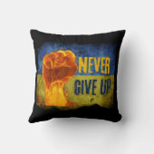 ウクライナグランジ与えの拳を決して上げない クッション (裏面)