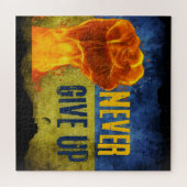 ウクライナグランジ与えの拳を決して上げない ジグソーパズル (横)