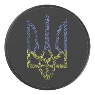 ウクライナコート腕トリデントtryzubスパイラルパターン アイスホッケーパック