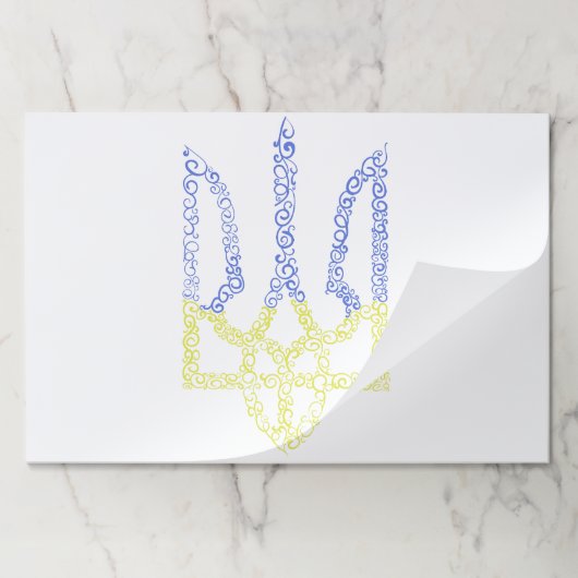 ウクライナコート腕トリデントtryzubスパイラルパターン ペーパーパッド (折り畳み)