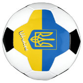 ウクライナサッカー&ウクライナ国旗/スポーツ サッカーボール (回転)