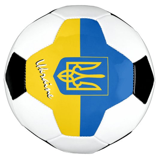 ウクライナサッカー&ウクライナ国旗/スポーツ サッカーボール (回転)