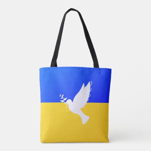 ウクライナサポートの平和トートバッグ国旗 トートバッグ (裏面)