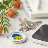 ウクライナサポートサンフラワートートバッグ キーホルダー (側面)