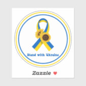 ウクライナサポートリボンビニルデカール シール (シート)