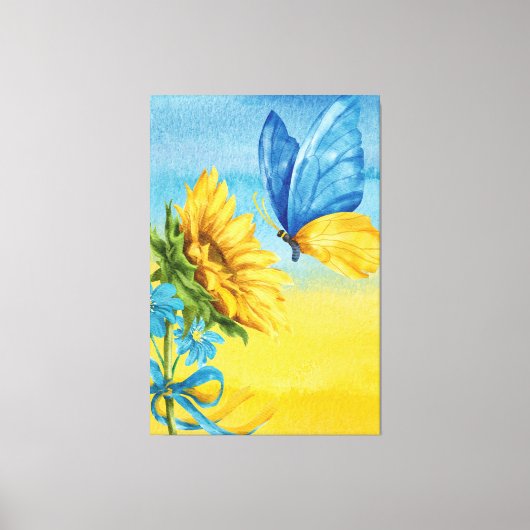 ウクライナサンフラワーアート キャンバスプリント (正面)