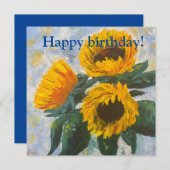 ウクライナサンフラワーカード (正面/裏面)