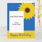 ウクライナサンフラワー誕生日カード カード (黄色い花)