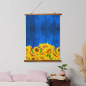 ウクライナサンフラワー – ウクライナと共に立つ 吊り下げ型タペストリー (寝室)