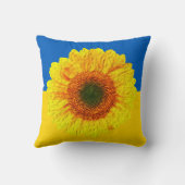 ウクライナサンフラワー&ウクライナ国旗/フラワー クッション (裏面)