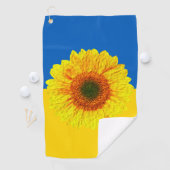 ウクライナサンフラワー&ウクライナ国旗/フラワー ゴルフタオル (インサイチュ)