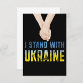 ウクライナシャツ支持ウクライナ国旗を掲げる 出欠カード (正面/裏面)