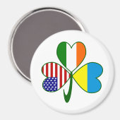 ウクライナシャムロック国旗 マグネット (正面/裏面)