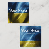 ウクライナシルク国旗 スクエア名刺 (正面/裏面)