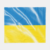 ウクライナシルク国旗 フリースブランケット (正面(横))