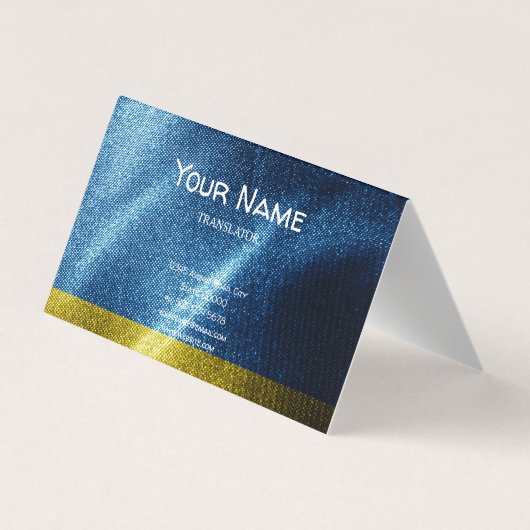 ウクライナシルク国旗 名刺 (裏面)