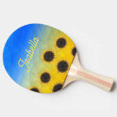 ウクライナジオメトリメッシュパターンフラワーズお名前 卓球ラケット (横)