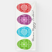 ウクライナスタイルイースターカスタム卵文字2.5' X 6' 横断幕 (縦)