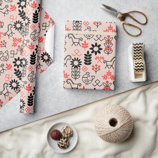 ウクライナスタイル国家様式 ラッピングペーパー (クラフト)