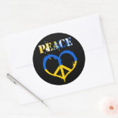 ウクライナスタイル平和と愛のシンボル ラウンドシール (封筒)