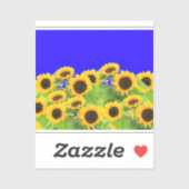 ウクライナスティッカーのサポートUkraine Flag Sunflowers シール (シート)