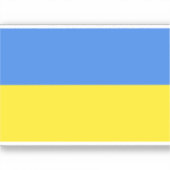 ウクライナステッカーウクライナ国旗のサポート シール (正面)