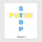 ウクライナステッカーストップを支援 – プストップチン戦争 シール (シート)