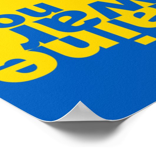 ウクライナストップ戦争がウクライナの勝利に旗を翻す ポスター (角)