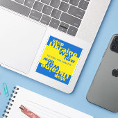 ウクライナストップ戦争がウクライナ文字の勝利に旗を翻す シール (ノートパソコンとiPhone)