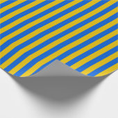 ウクライナストライプの国旗の青と黄 ラッピングペーパー (角)