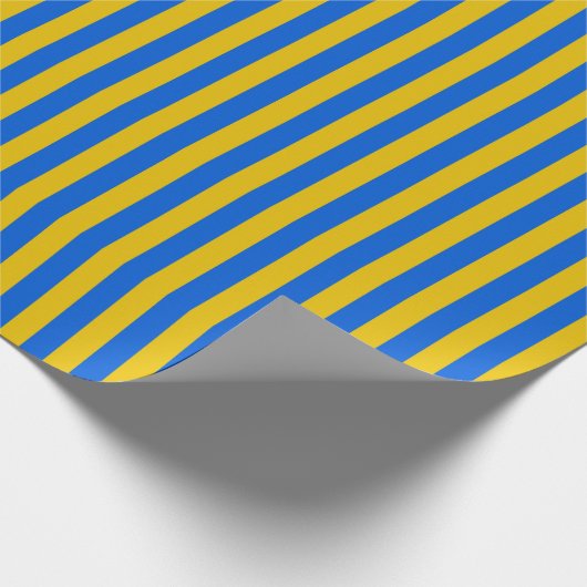 ウクライナストライプの国旗の青と黄 ラッピングペーパー (角)